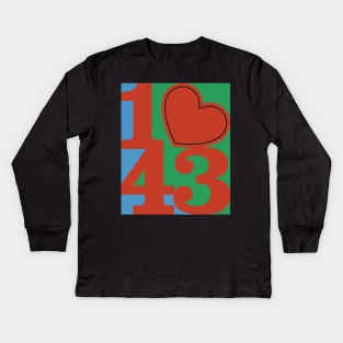 143: I Love You 2 Kids Long Sleeve T-Shirt